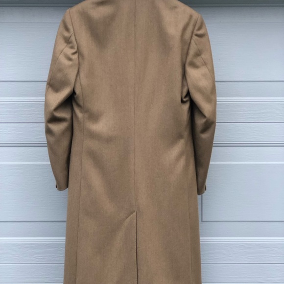 Henry Poole Savle Row London pure cashmere brown coat Size M - Picture 2 of 16